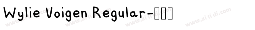 Wylie Voigen Regular字体转换